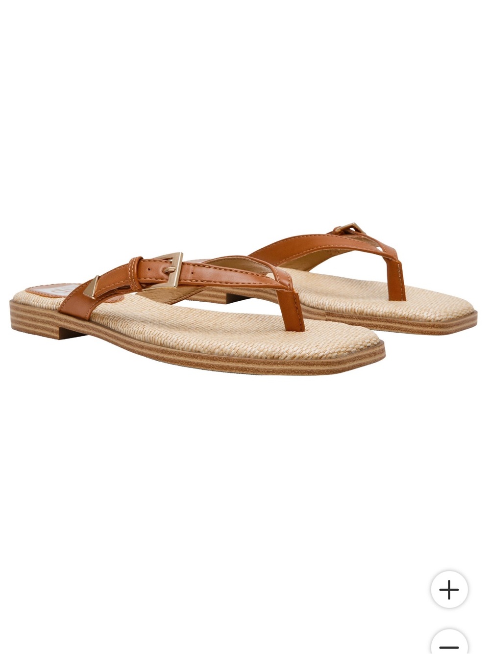 DV by dolce vita Women's Brown Leather Thong Sandals